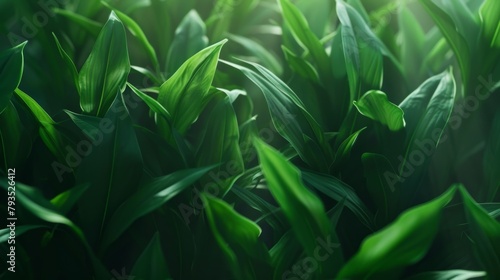 Wallpaper Mural Sun-kissed, fresh green leaves fill the frame with natural beauty and detail. Torontodigital.ca