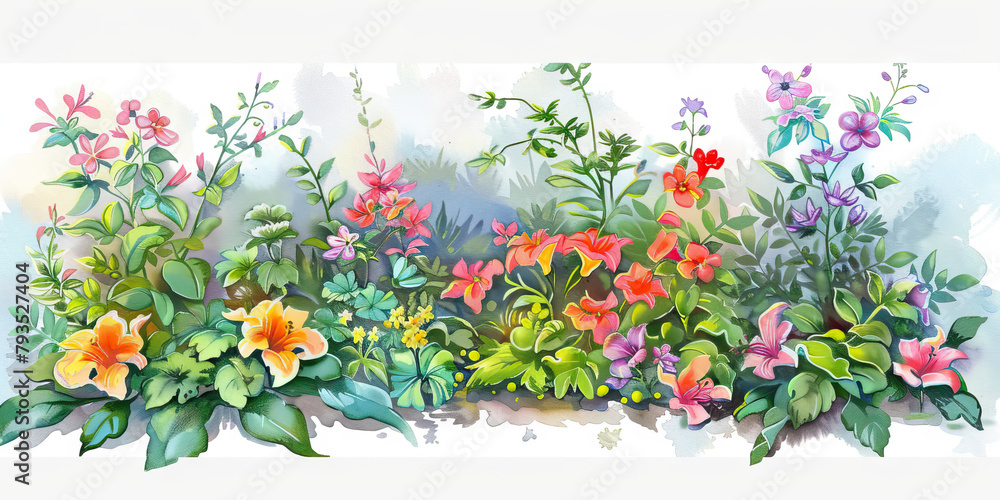 Garden of Wisdom: The Blooming Flowers and Pruned Vines - Visualize a garden with blooming flowers and pruned vines, symbolizing the flourishing of wisdom and spiritual growth inspired by a deceased l