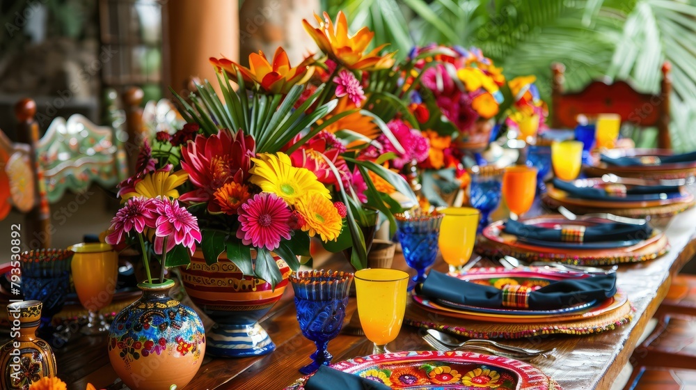 Vibrant and traditional table decorations to liven up your Fiesta celebrations