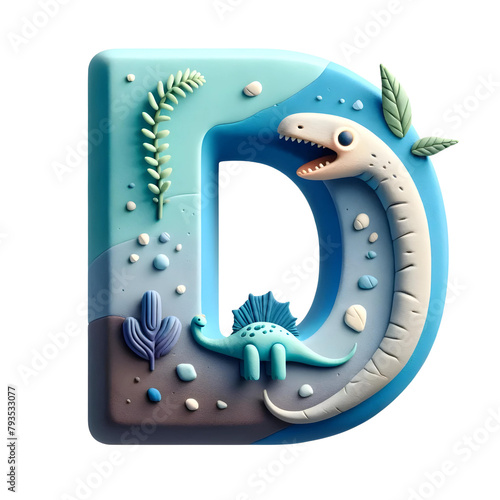 3D letter d