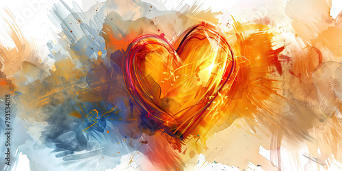 Legacy of Love: The Heart and Radiating Light - Imagine a heart radiating light, symbolizing the love and compassion that continues to inspire others through a deceased leader's legacy