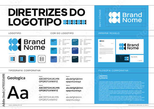 Brand Guidelines minimalist Poster design in Brazilian Portuguese