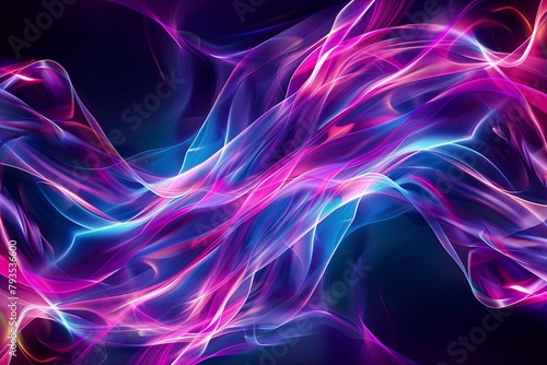 Abstract futuristic backdrop with glowing waves and neon lines  concept of energy  technology 