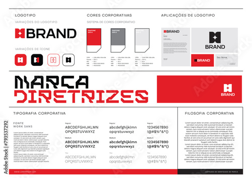 Brand Guidelines readytoprint Poster template in Brazilian Portuguese