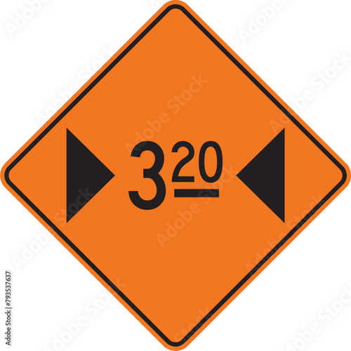 ancho libre, señal color naranja, pictograma, preventivo, icono, vector, naranja, rombo naranja, símbolo, silueta, ilustración, rombo, señales, imagen, indicar, norma, normatividad, anuncio, estándar,