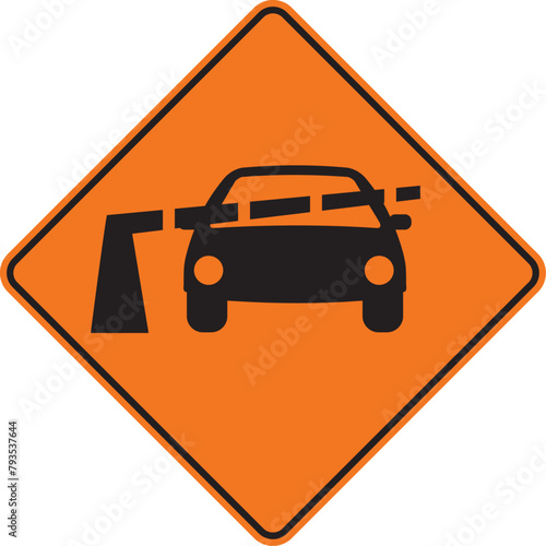 barrera, señal color naranja, pictograma, preventivo, icono, vector, naranja, rombo naranja, símbolo, silueta, ilustración, rombo, señales, imagen, indicar, norma, normatividad, anuncio, estándar, inf