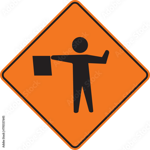auxiliar de transito, señal color naranja, pictograma, preventivo, icono, vector, naranja, rombo naranja, símbolo, silueta, ilustración, rombo, señales, imagen, indicar, norma, normatividad, anuncio, 
