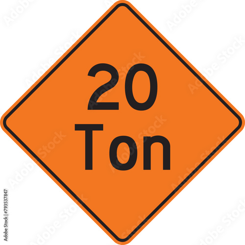 peso máximo bruto vehicular permitido, señal de prevención, señal color naranja, pictograma, preventivo, icono, vector, naranja, rombo naranja, símbolo, silueta, ilustración, rombo, señales, imagen