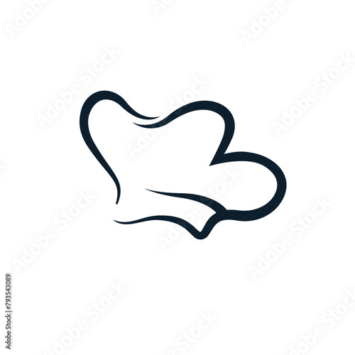 chef hat logo and icon vector design template