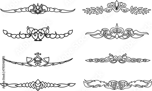 set of elements for design