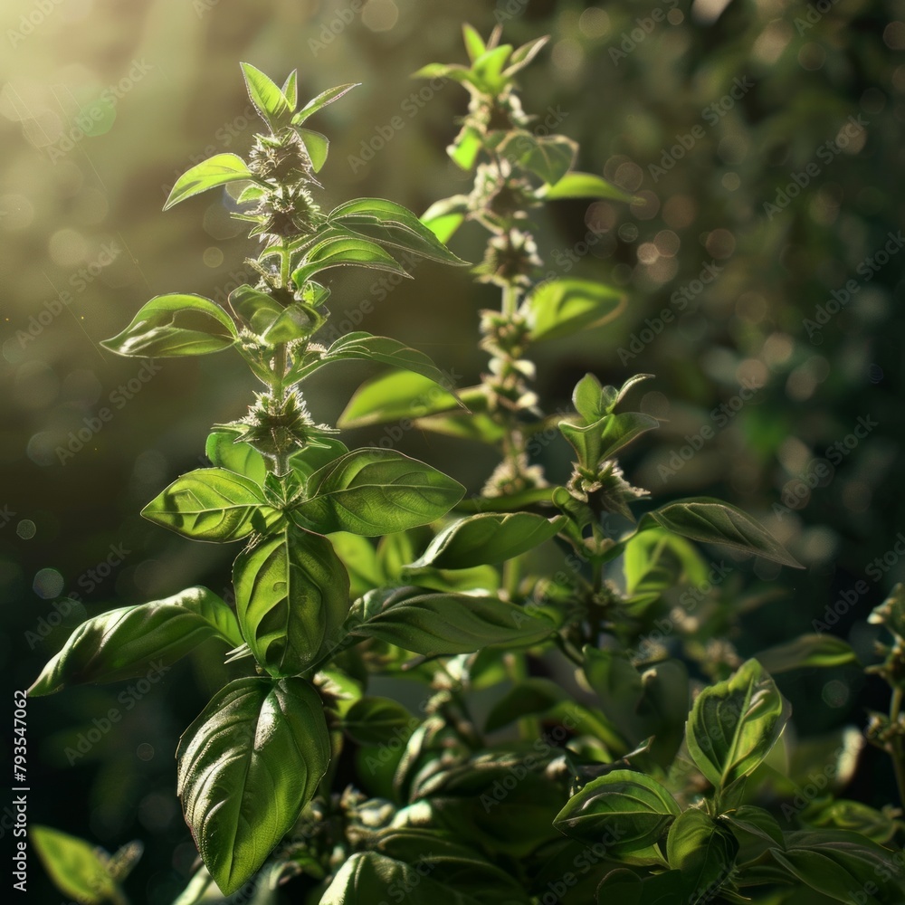 Vibrant Verdure: A Close-Up of a Leafy Green Plant, Radiating Bright Green Hues. Vibrant Verdure: A Close-Up of a Leafy Green Plant, Radiating Bright Green Hues.