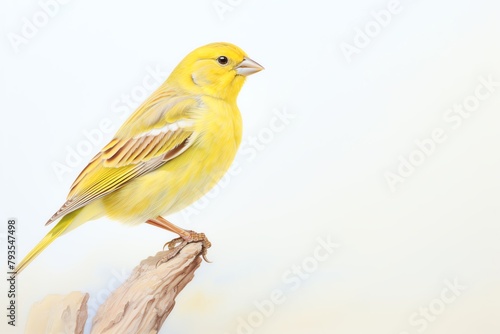 Watercolor of canary, yellow canary