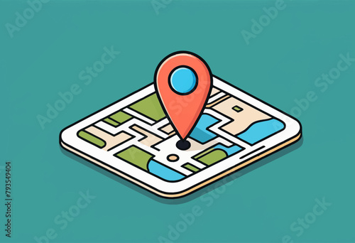 Location Pin Icon in Hand Drawn Doodle Style: A Vector Illustration