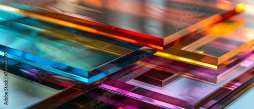 colorful glass panels 