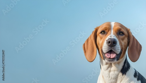 Serene Beagle with Contemplative Gaze and Drooping Ears