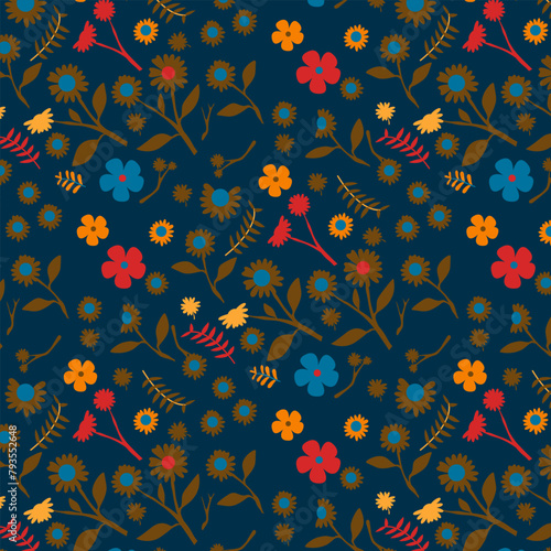 Wallpaper Mural Seamless pattern tropical leaves. floral seamless pattern with leaves for wallpaper backgrounds Torontodigital.ca