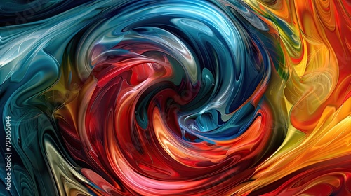 Abstract interpretation of sale chaos swirling colors