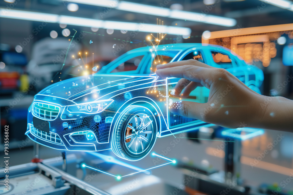 hand touch hologram car innovation technology hand touch hologram car innovation technology