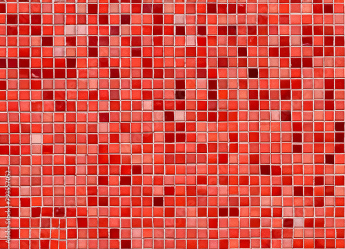 Red mosaic tiles texture