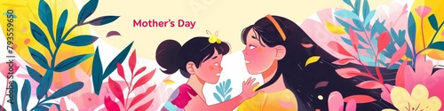 illustration with text to commemorate Mother s Day