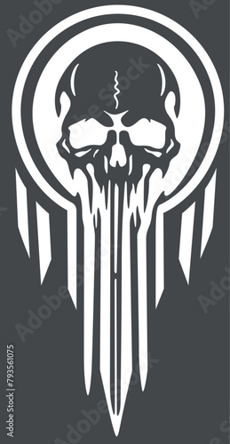 Logo Grim Reaper with Decoration