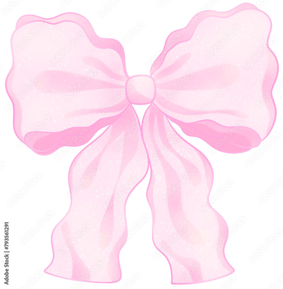 Pink bow lolita in cartoon drawing style png illustration Pink bow lolita in cartoon drawing style png illustration