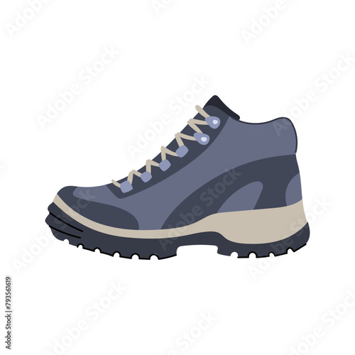 trail hiking boots male cartoon. trekking durable, waterproof lightweight, comfortable grip trail hiking boots male sign. isolated symbol vector illustration