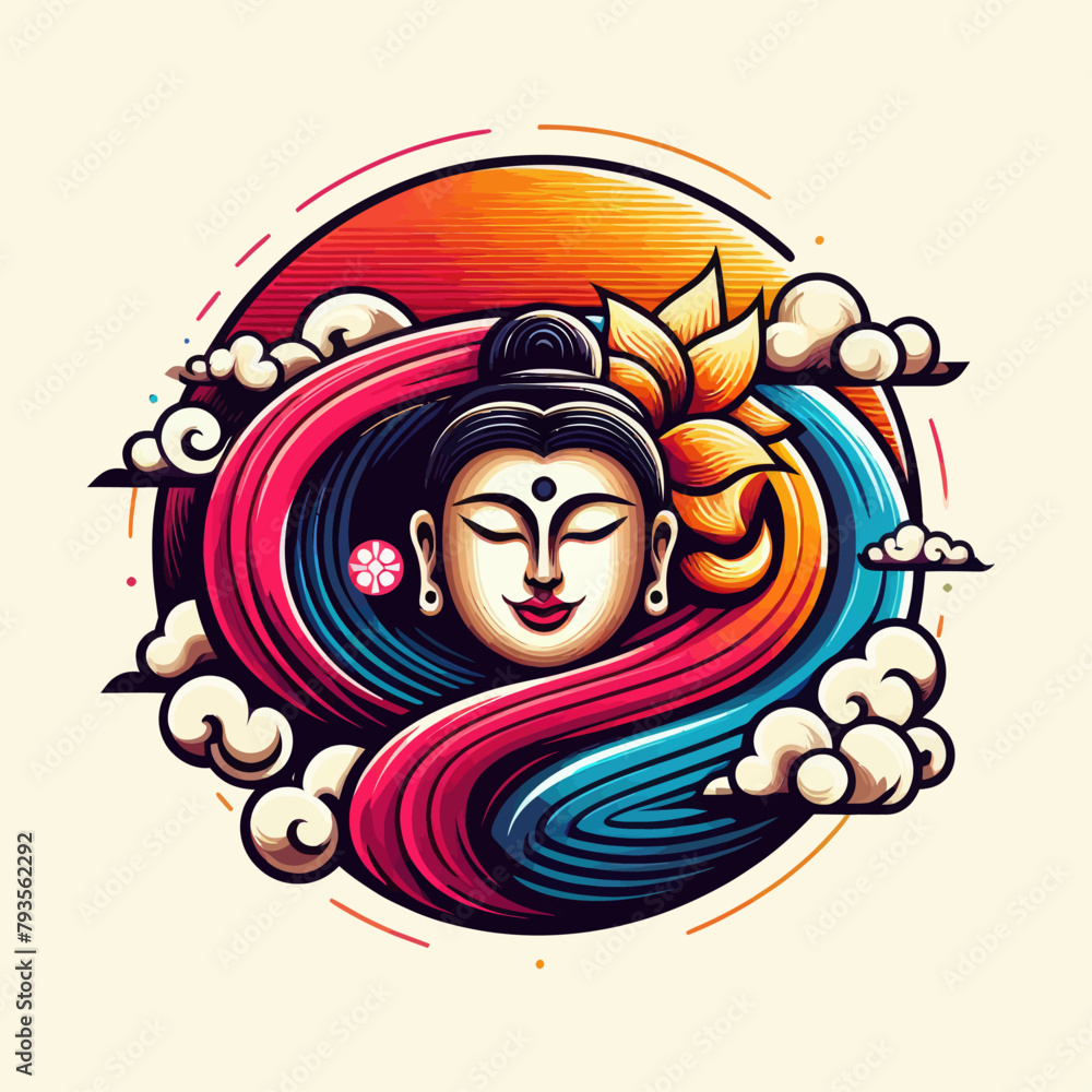 Obraz premium abstract painting karma vector