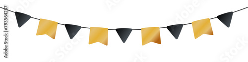 Flag ornaments for happy graduation celebrations at universities, schools and academies. Happy graduation flag with transparent background. Happy graduation flag PNG.