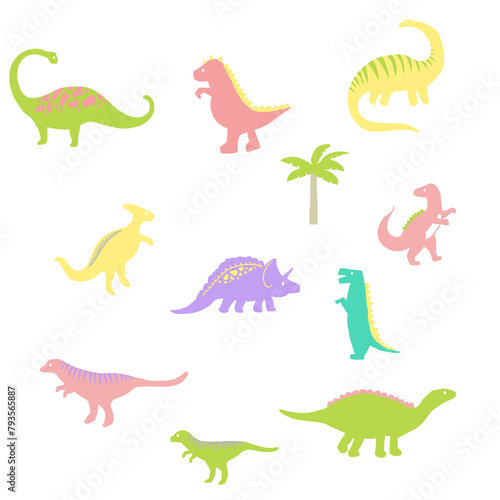 set of dinosaurs