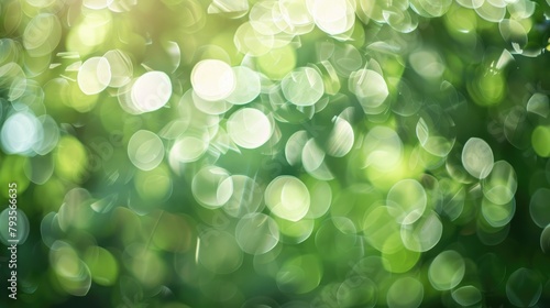 Blurry green bokeh background captured in a natural forest