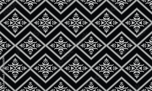 Hand draw nature vintage cross stitch traditional ethnic pattern Ikat background abstract Aztec African Indonesian Indian seamless patterngreat for textiles, banners, wallpapers, wrapping vector.