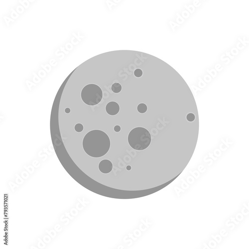 moon surface icon flat design with white background vector.