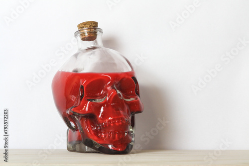 Картината върху платно Human skull containing blood or poison