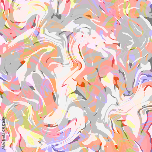 Abstract multicolor layered marbled background Swirling pattern Light soft pastel natural tones