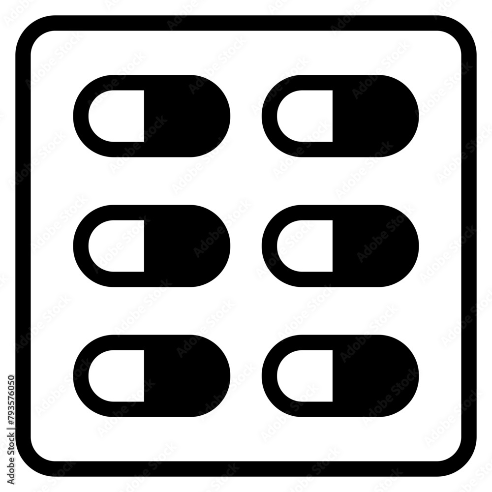 tablet strip icon tablet strip icon
