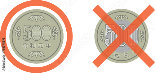 新500円硬貨は使用できません　テキストなし