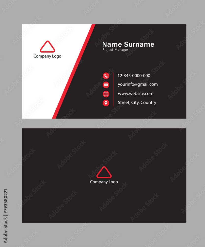 Modern visiting card design for company. Modern visiting card design for company.
