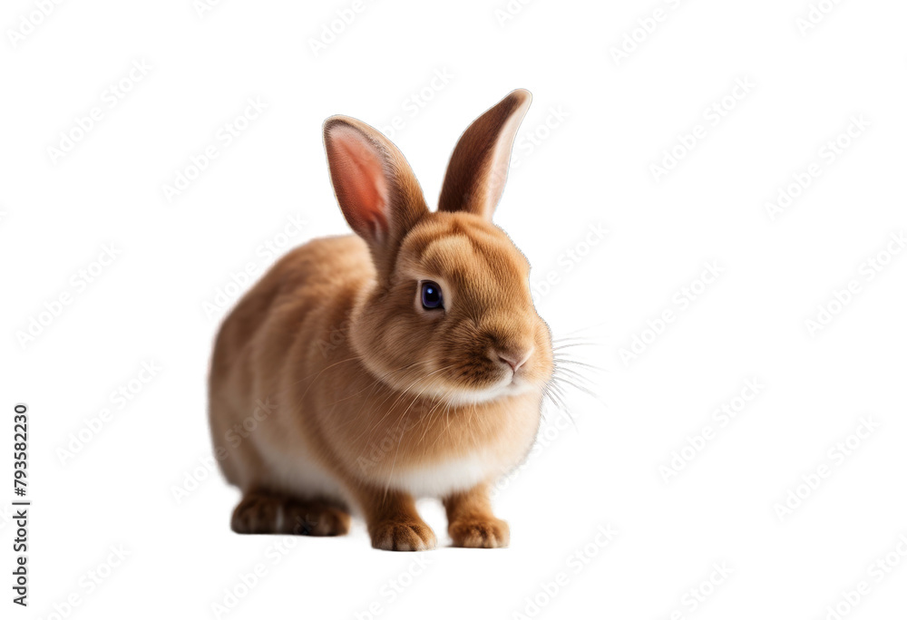 Red bunny rabbit portrait looking frontwise to viewer Red bunny rabbit portrait looking frontwise to viewer