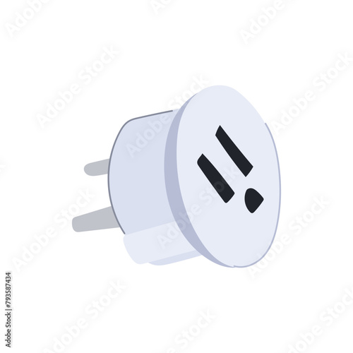 socket travel adapter cartoon. charger universal, electrical portable, outlet device socket travel adapter sign. isolated symbol vector illustration