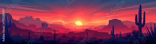 Radiant Desert Sunrise Panorama