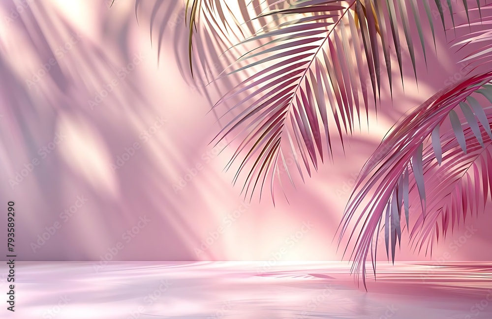 soft pastel pink tones and gentle gradients, evoking a calm and soothing atmosphere.
