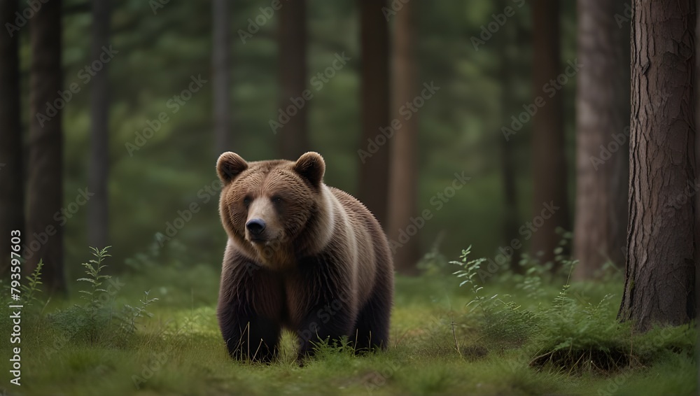 Big brown bear in a forest.generative.ai Big brown bear in a forest.generative.ai