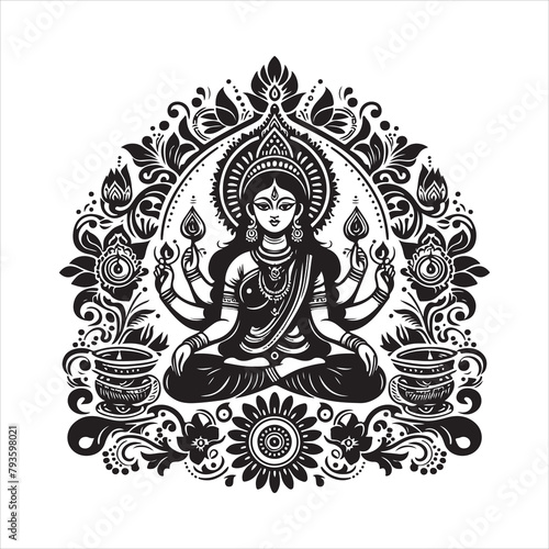 Durga ma, vector