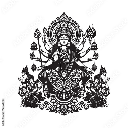 Durga ma, vector