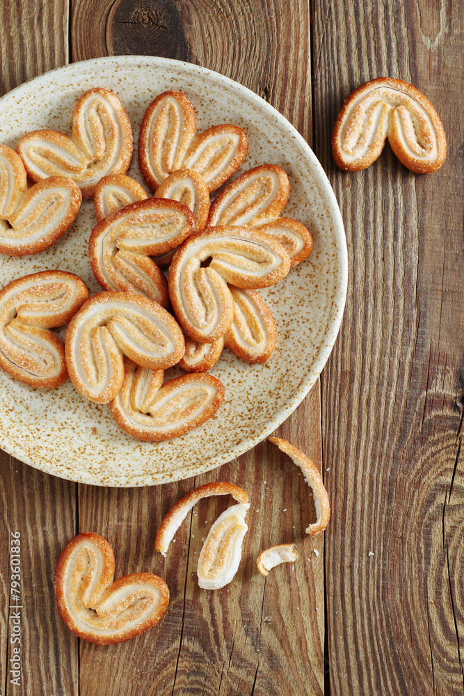 Palmier puff pastry cookies Palmier puff pastry cookies