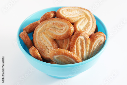 Palmiers puff pastry cookies