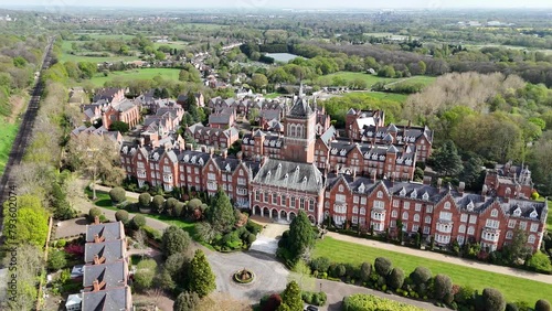 Holloway Sanatorium now known as Crossland house Virginia UK Water Aerial photo