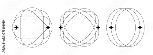 Geometric frame, Stardust frame, Twinkle frame, decorating various festivals ornament design vector illustration ready to use