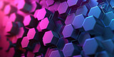 Geometric Shading Hexagonal Wallpaper In Shades Of Purple And Blue